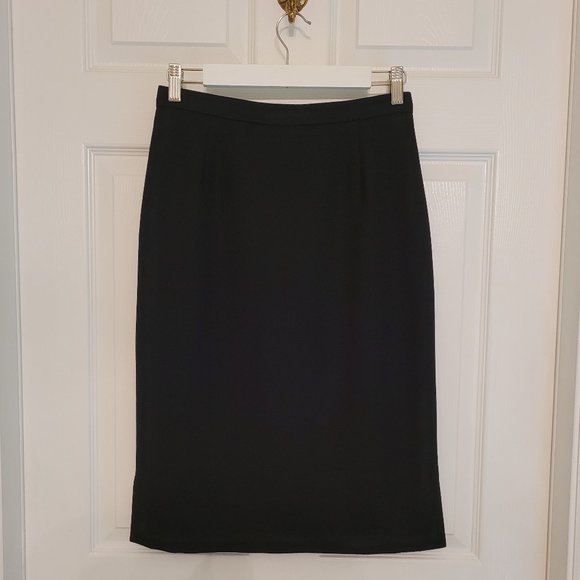 Focus 2000 Black Pencil Skirt with Side Slits Size 4 - Picture 1 of 4